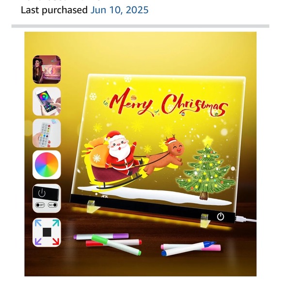 Shurangama LED Light Up Message Board Music Remote Control Neon‎ Glow Dry Erase - Picture 1 of 8